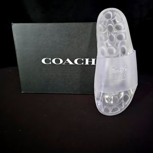 Coach Ulyssa Rubber Slides NWB Color: clear Size: 9